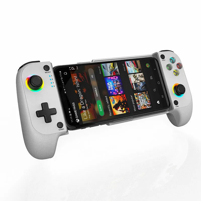 Bluetooth wireless mobile game controller with stretching handle for smartphones