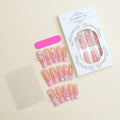 Super long water pipe French spot drill bow nail art stickers with love pattern in XB-70-48 colour