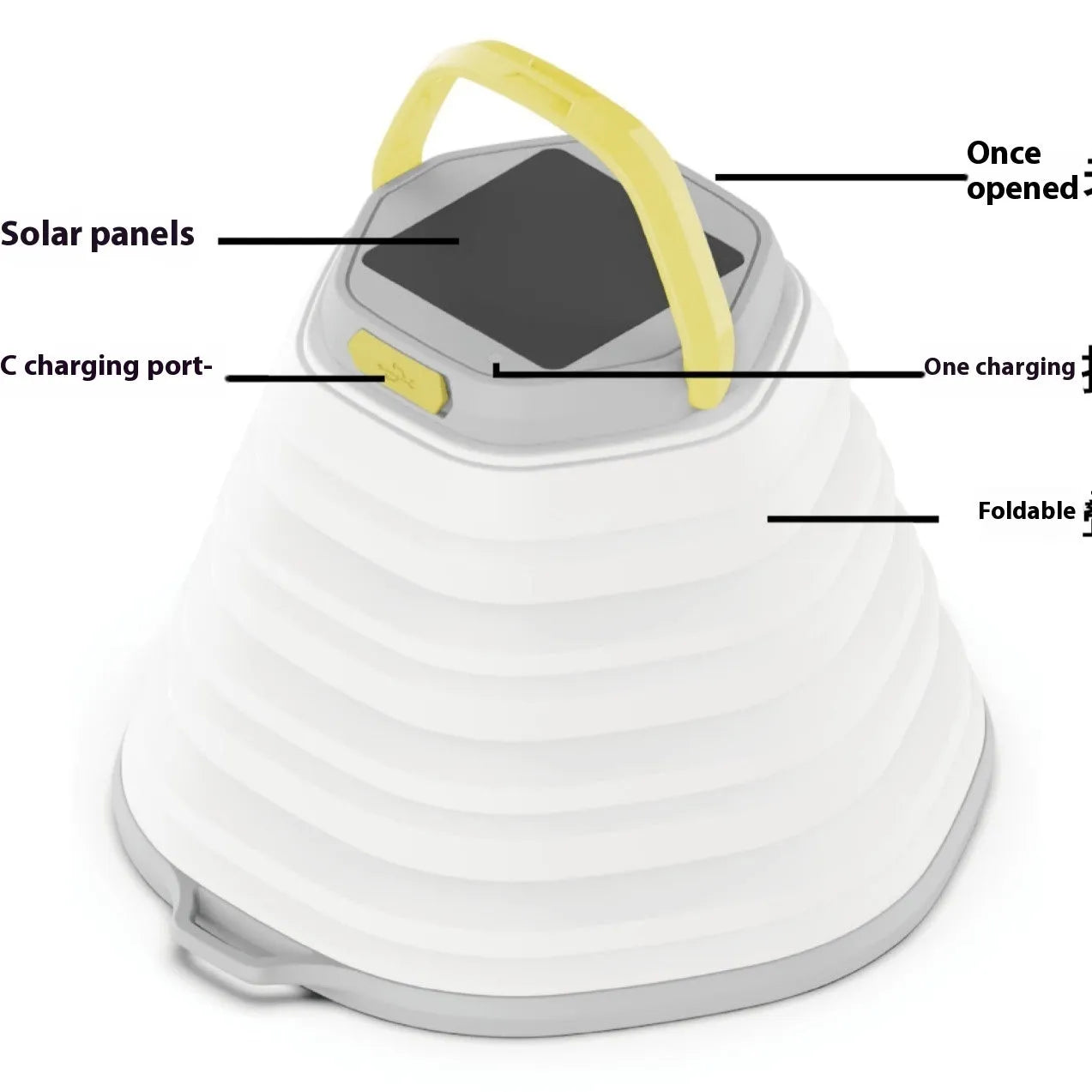 White camping lamp with large lighting capacity for outdoor tents and camping trips