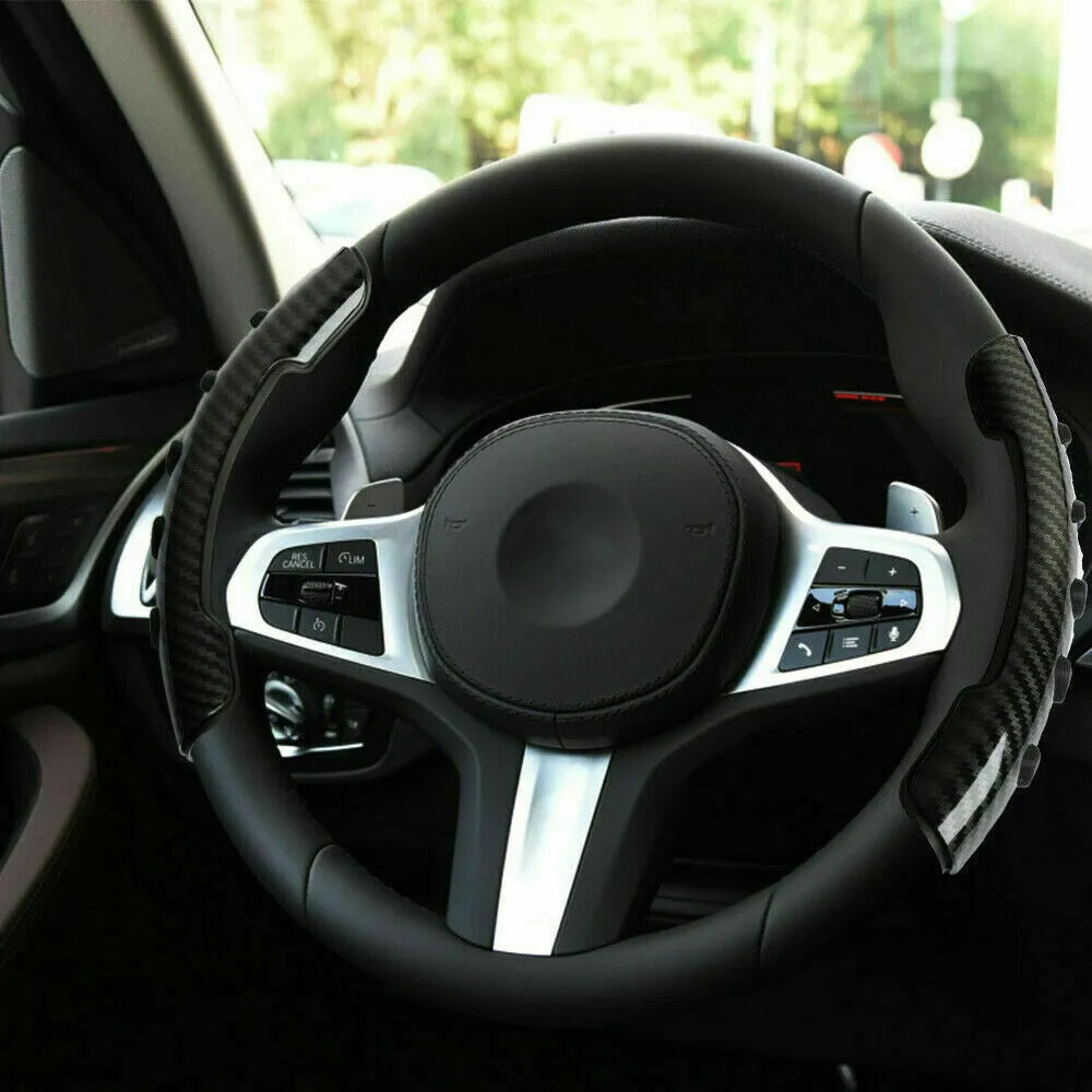 Carbon fibre black steering wheel anti-skid sleeve for 38cm diameter wheels