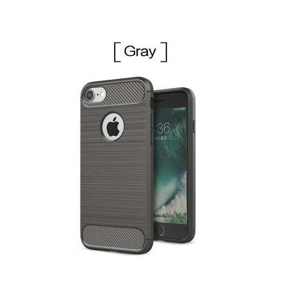 Shock proof TPU phone case back cover in solid colour for iPhone models