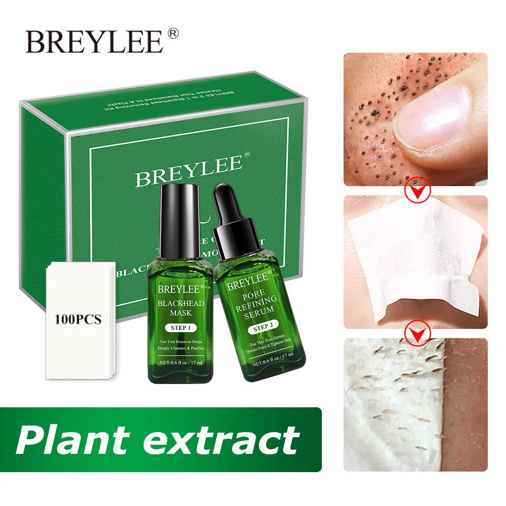 Blackhead Shrinking Combination Kit with two bottles: Blackhead Nasal Liquid and Blackhead Shrinking Serum Series