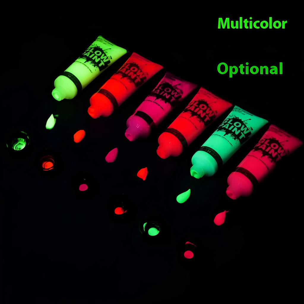 25ml tube of neon green gouache face and body paint, safe and non-toxic.