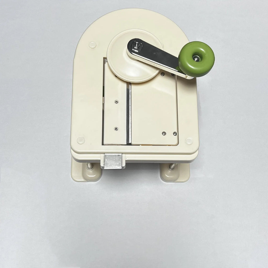 Beige multifunctional slicer chopper with stainless steel blades for vegetable shredding and grating