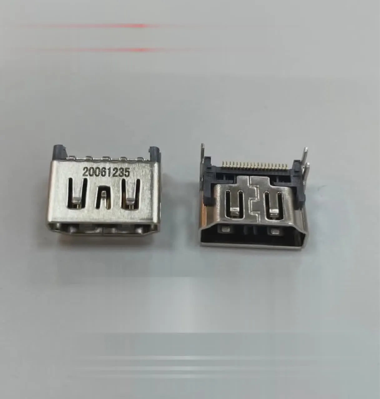 Silver HDMI interface host socket connector for gaming systems