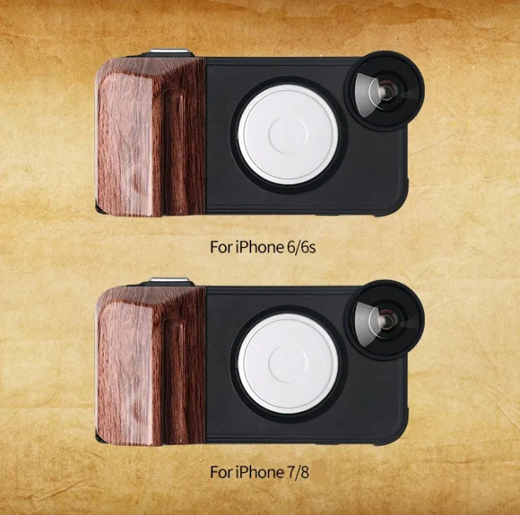 Black mobile phone fill light lens case for Apple 6 6S 7 8 with built-in LED light