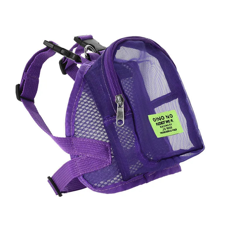Breathable polyester pet carrier backpack in solid colour with adjustable straps for small dogs