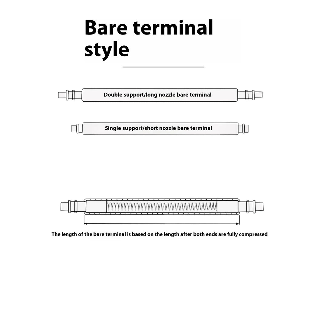 Watch repair spring shaft parts in sizes 21mm, 22mm, 23mm, 24mm, 25mm, and 26mm.