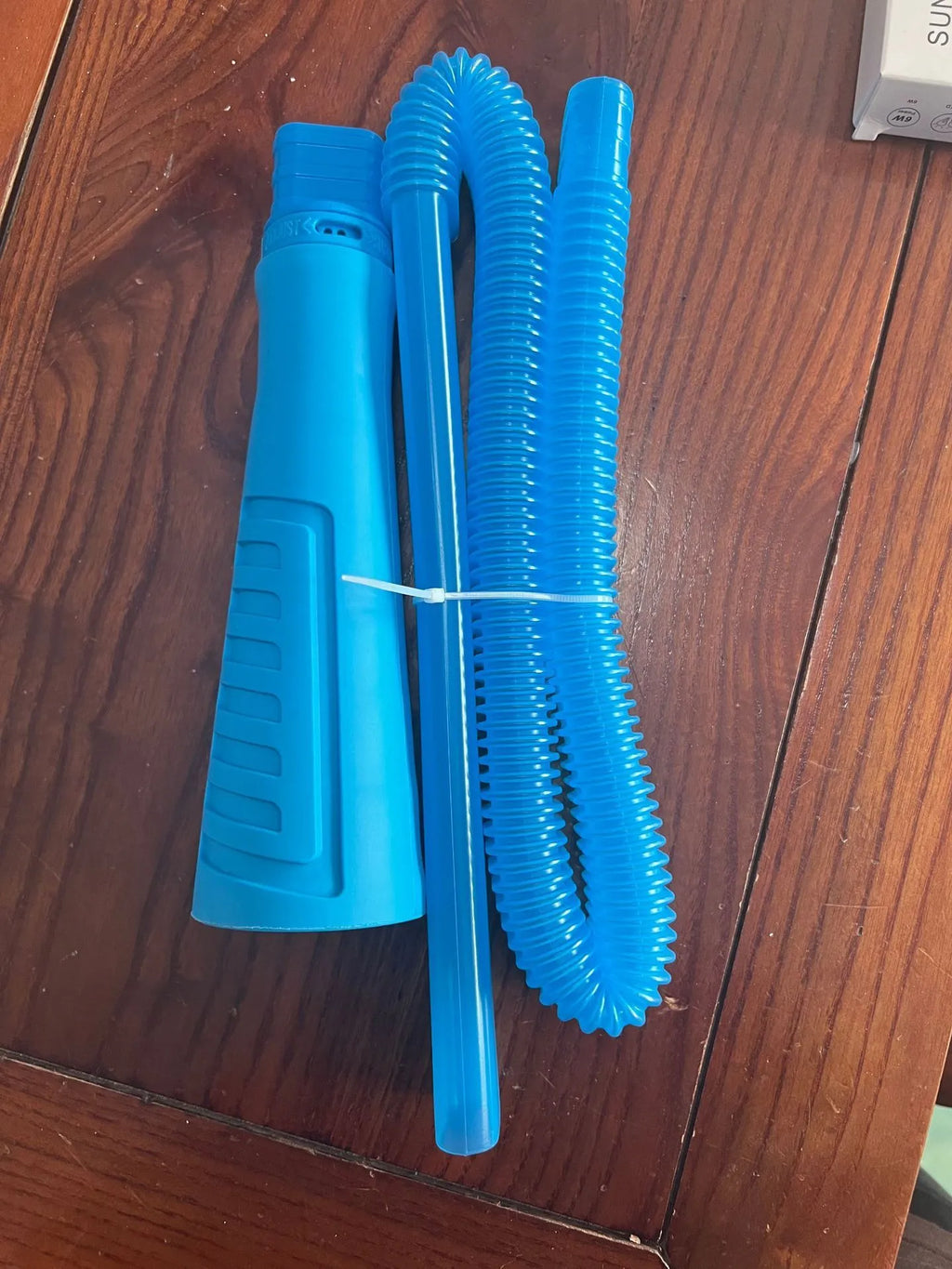 Blue 114cm plastic suction pipe with round head nozzle for vacuum cleaner appliance cleaning