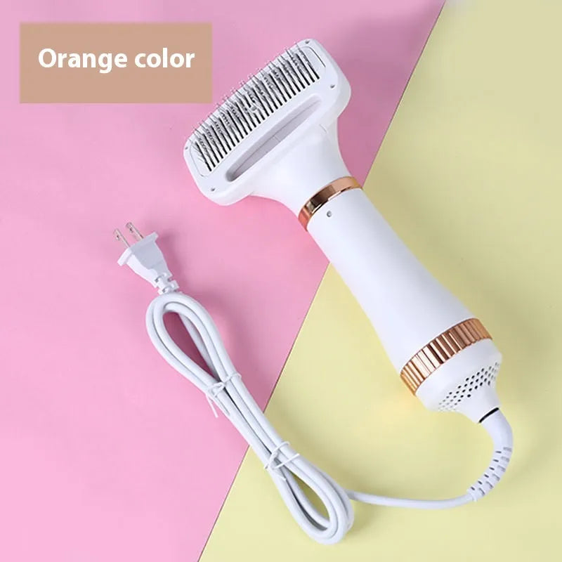 Pet hair dryer with hot air comb, three-gear adjustment, 300W, for dogs and cats