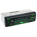 Car radio MP3 player with Bluetooth, LCD display, rotary volume knob, USB and TF card slots.
