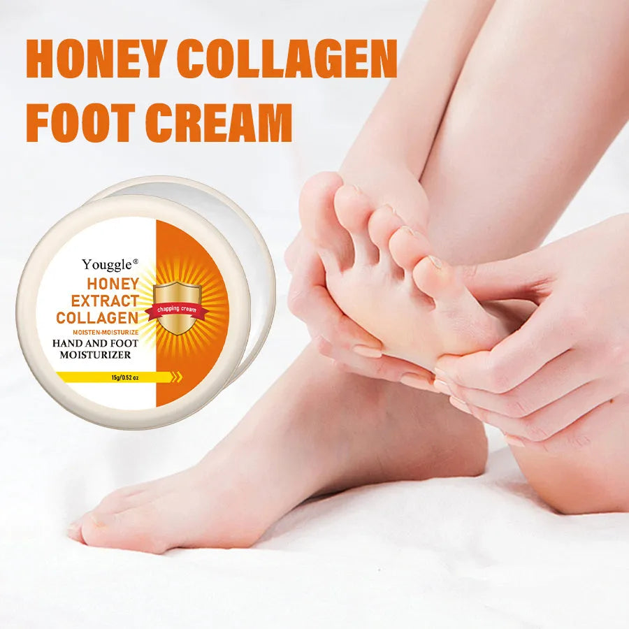 Honey extract collagen foot peeling exfoliating cream 15g tube for removing dead skin and cuticles on heels