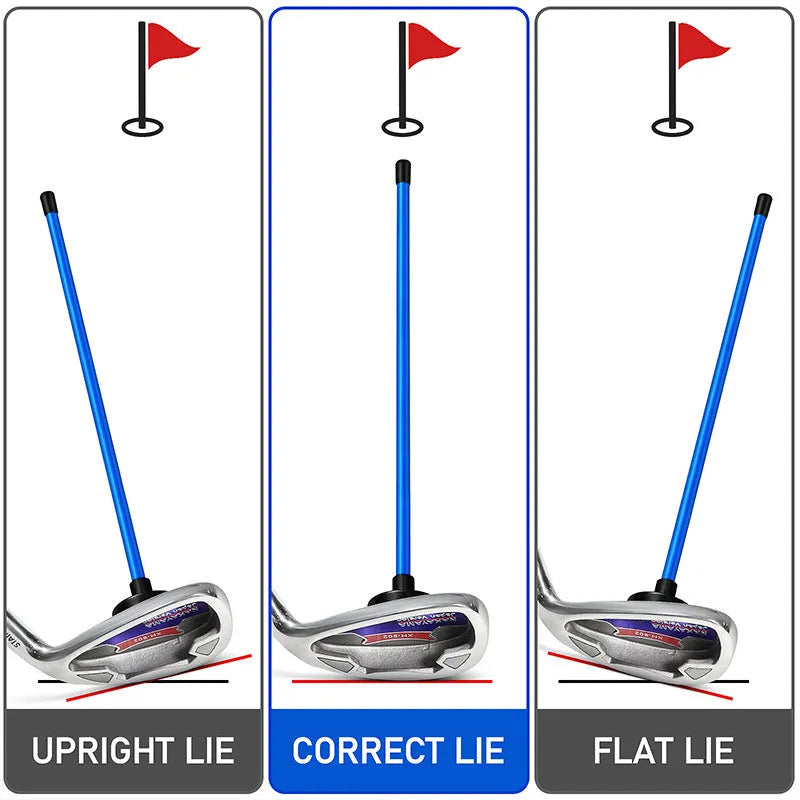 Red and blue aluminium alloy golf swing trainer with magnetic baseball bar alignment tool
