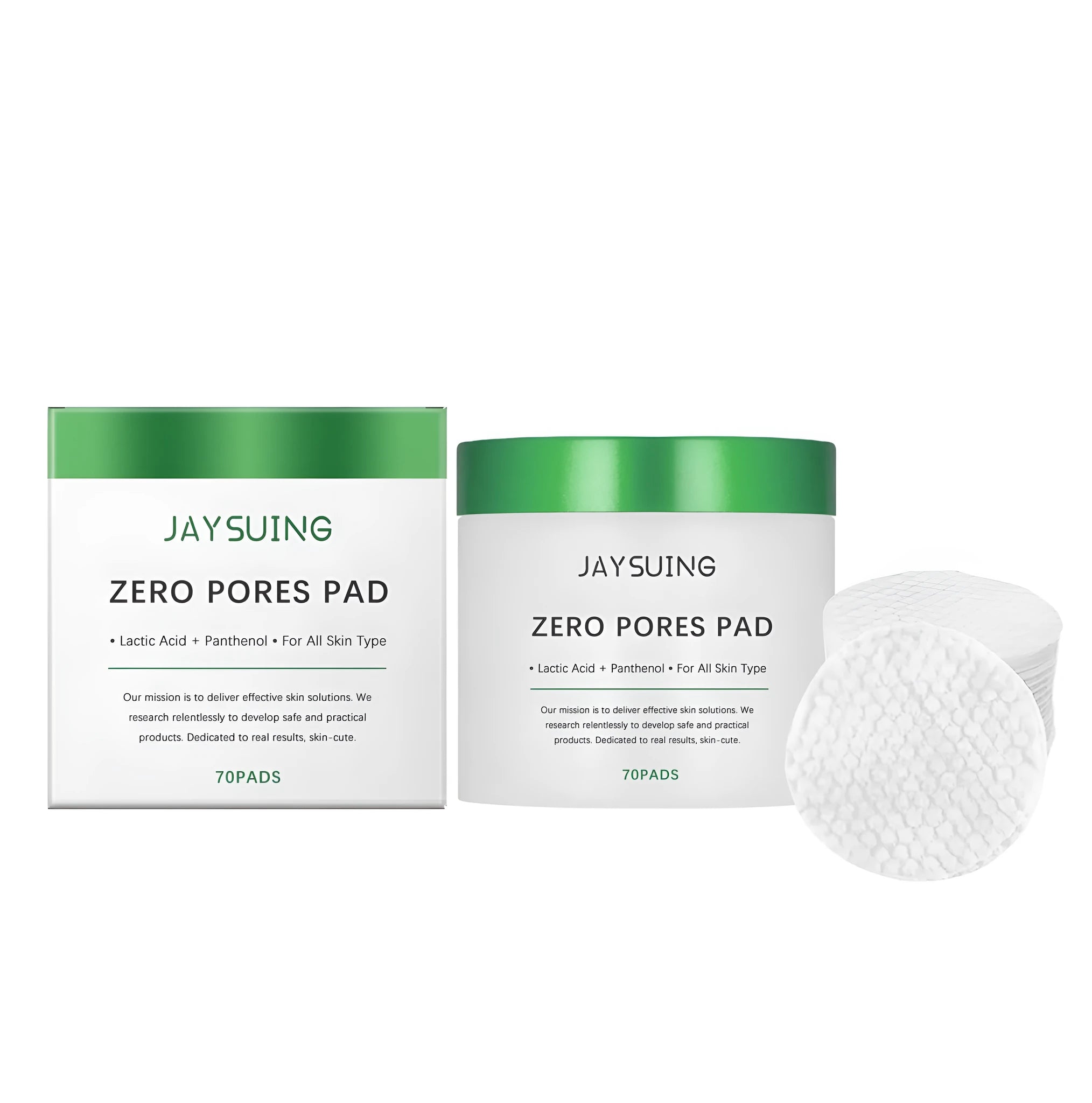 Pack of 70 facial cleansing and moisturising pads with salicylic acid and hyaluronic acid