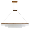 Modern glass pendant lamp with iron body in minimalist design for overhead lighting