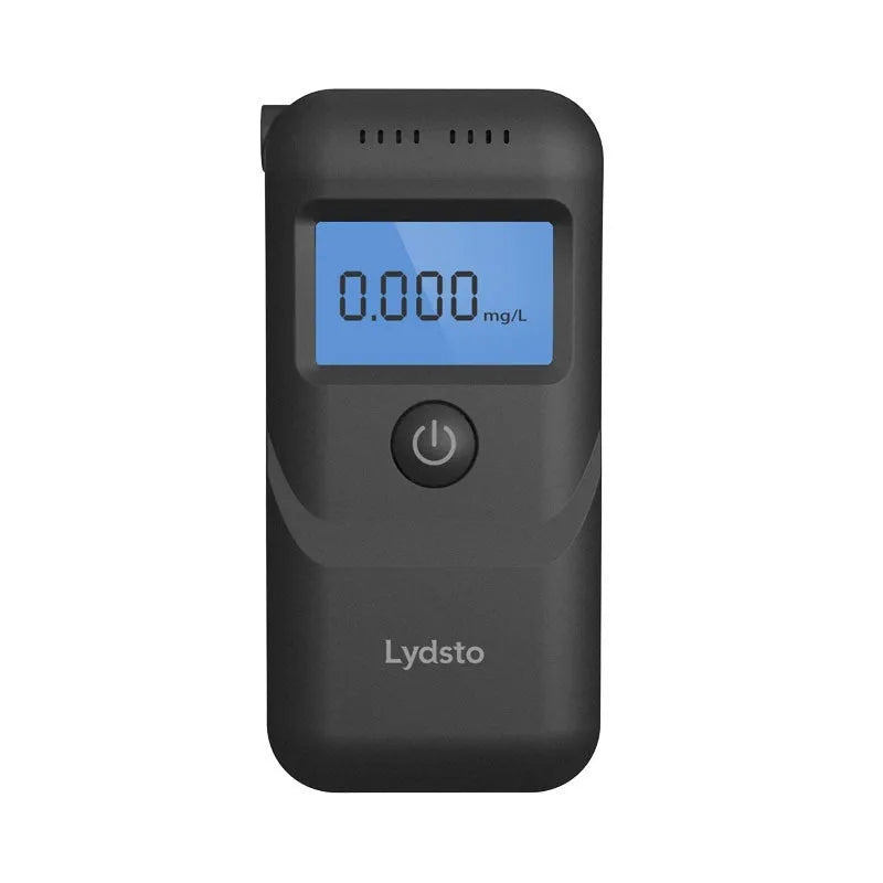 Black household alcohol breath tester with LED indicators, model HD-JJCSY01