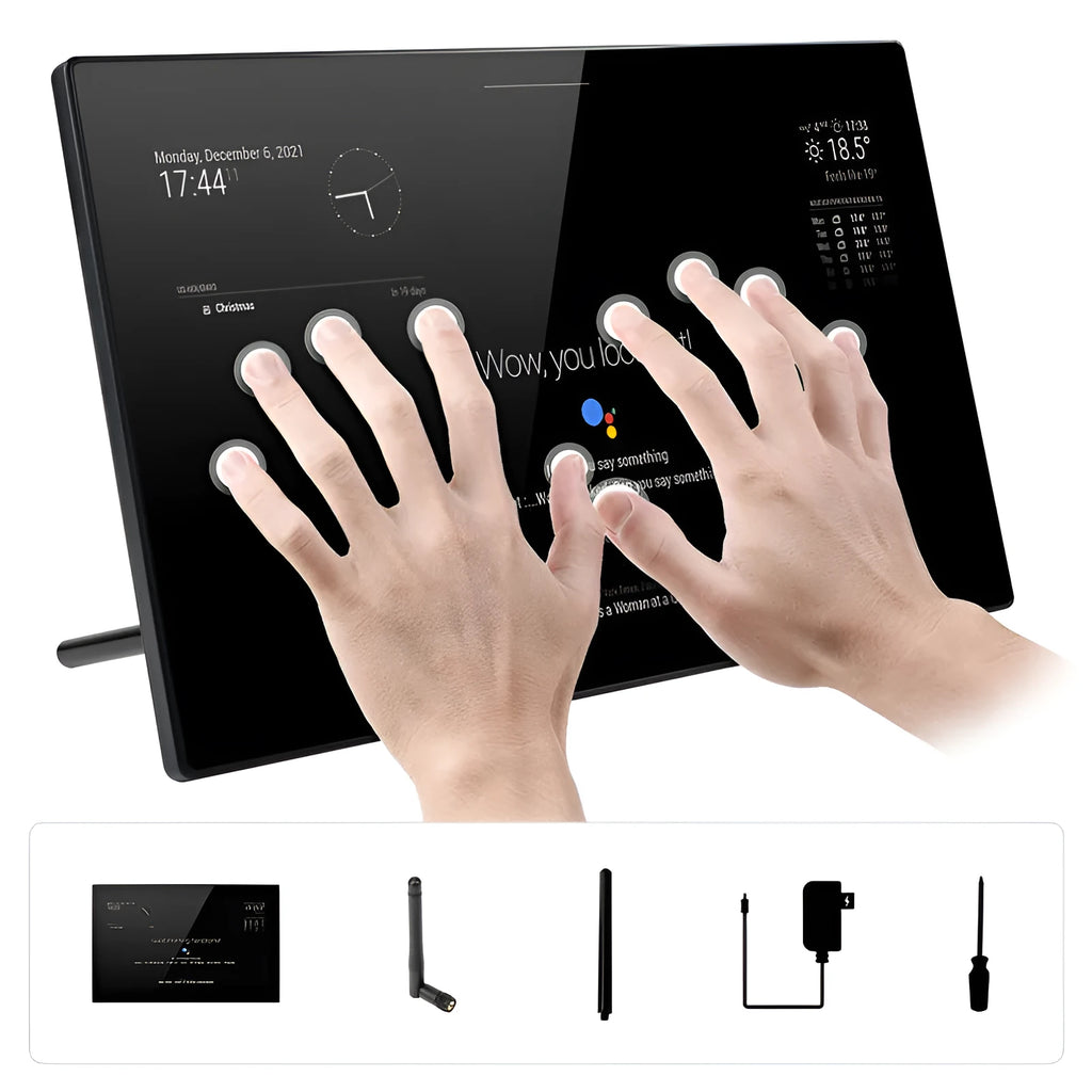 13.3-inch integrated computer touch display with CM4 controller for voice assistant projects