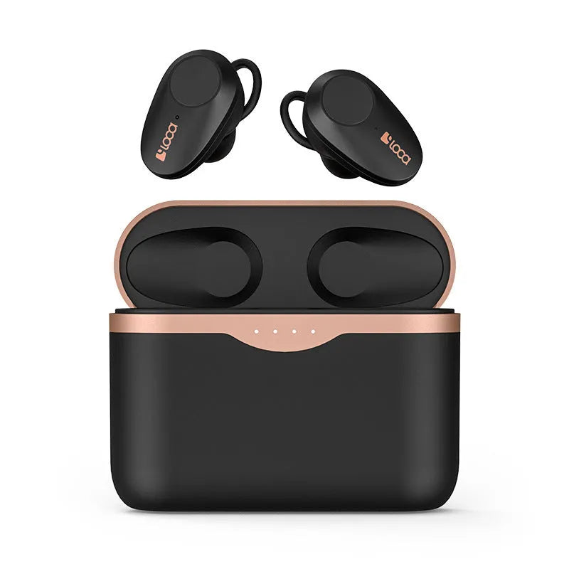 Wireless Bluetooth headset with ANC, black, featuring bilateral stereo and Type-C charging stand