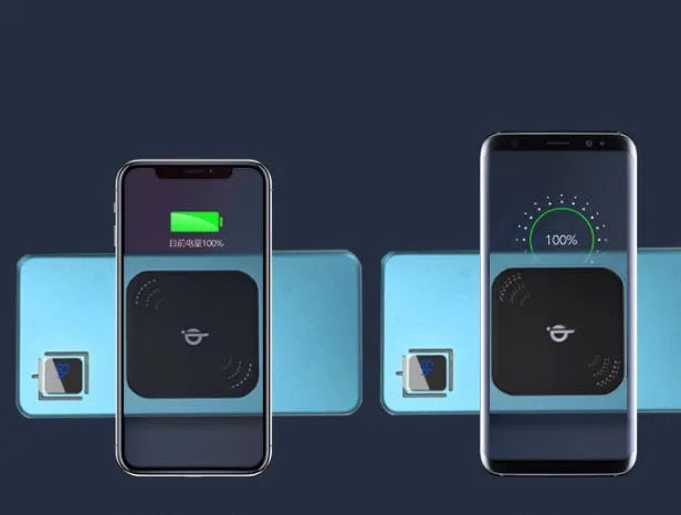 Alloy shell portable power bank with LCD display in black, silver, red, or blue.