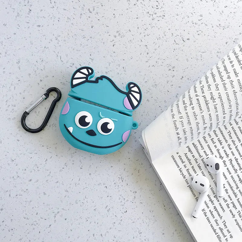 Animal cartoon design silicone case for AirPods 1 and 2 generation in multiple colours