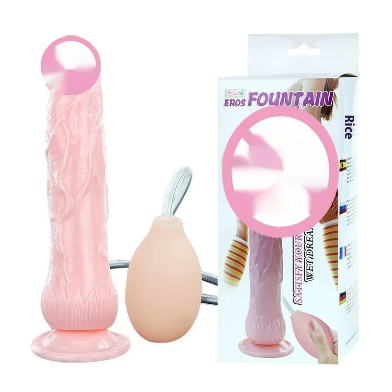 Realistic strong suction cup dildo in flesh colour with TPR and ABS construction, 200mm x 40mm