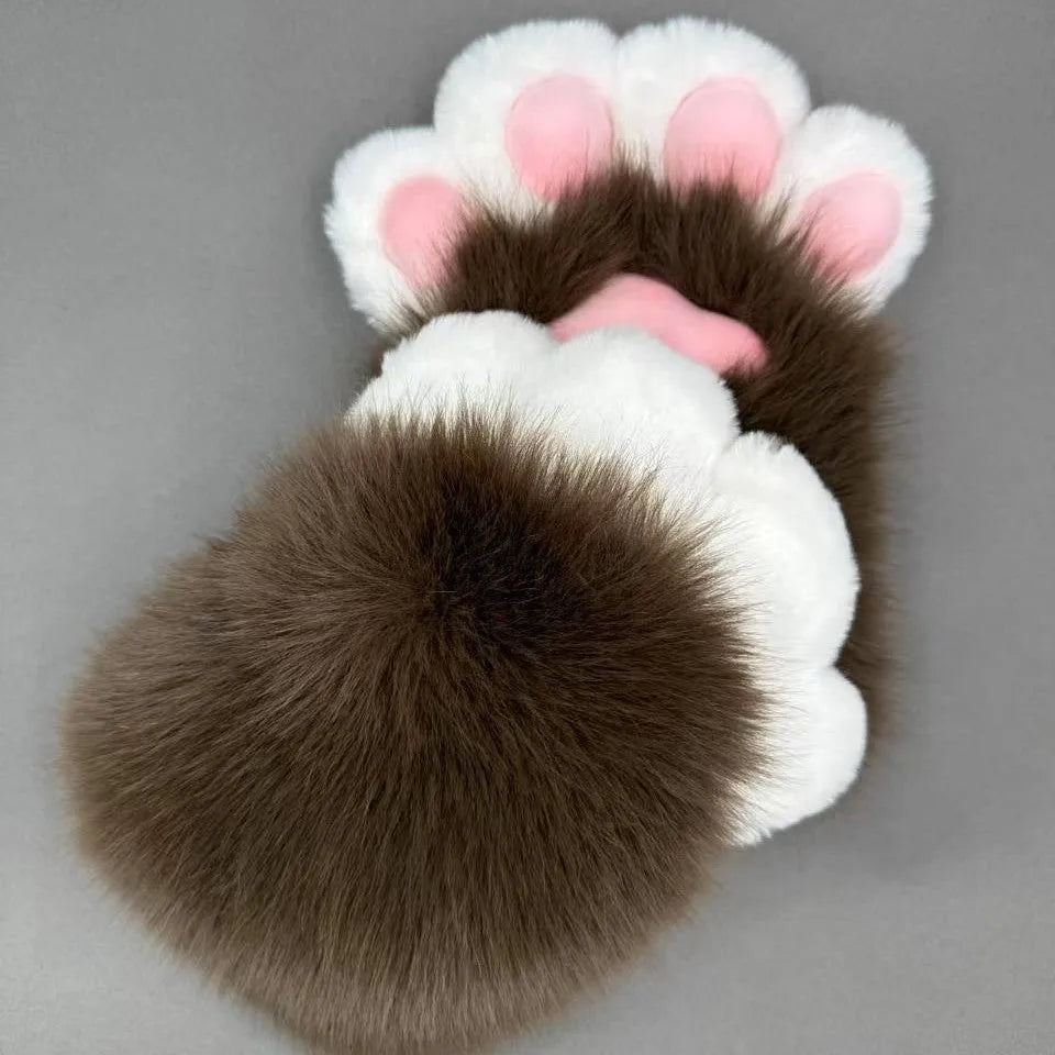 Colourful animal claw design cosplay gloves in nylon material with various colour pad options