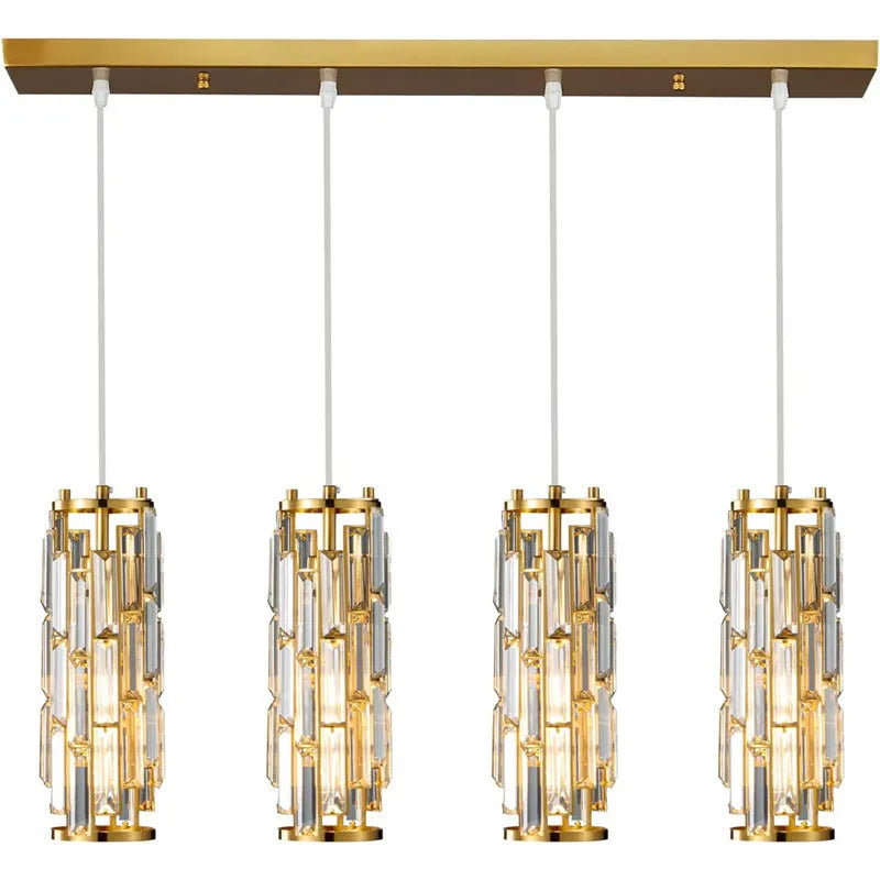 LED industrial style crystal droplight in black finish for bedroom or dining room use