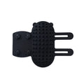 Silicone cat grooming brush with adjustable strap and rounded comb teeth in four colour options