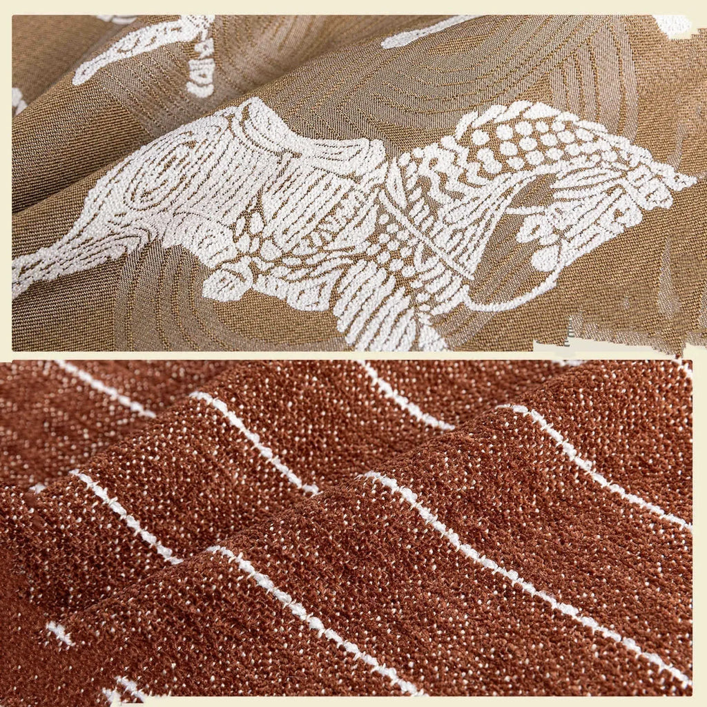 Chinese ancient style 45cm square cushion with feather velvet filler in brown colour options