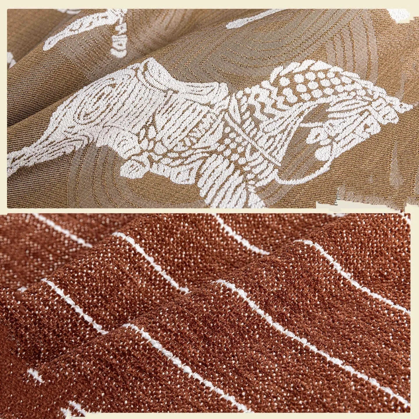 Chinese ancient style 45cm square cushion with feather velvet filler in brown colour options