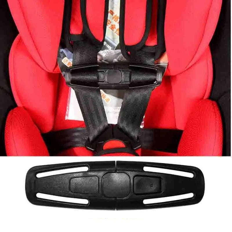 Black plastic buckle for child car seat 5-point safety harness measuring 14.5cm by 4cm