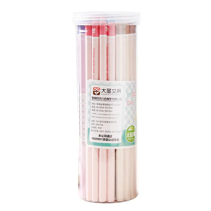 Basswood six-angle pencil with HB refill showing geometric barrel design