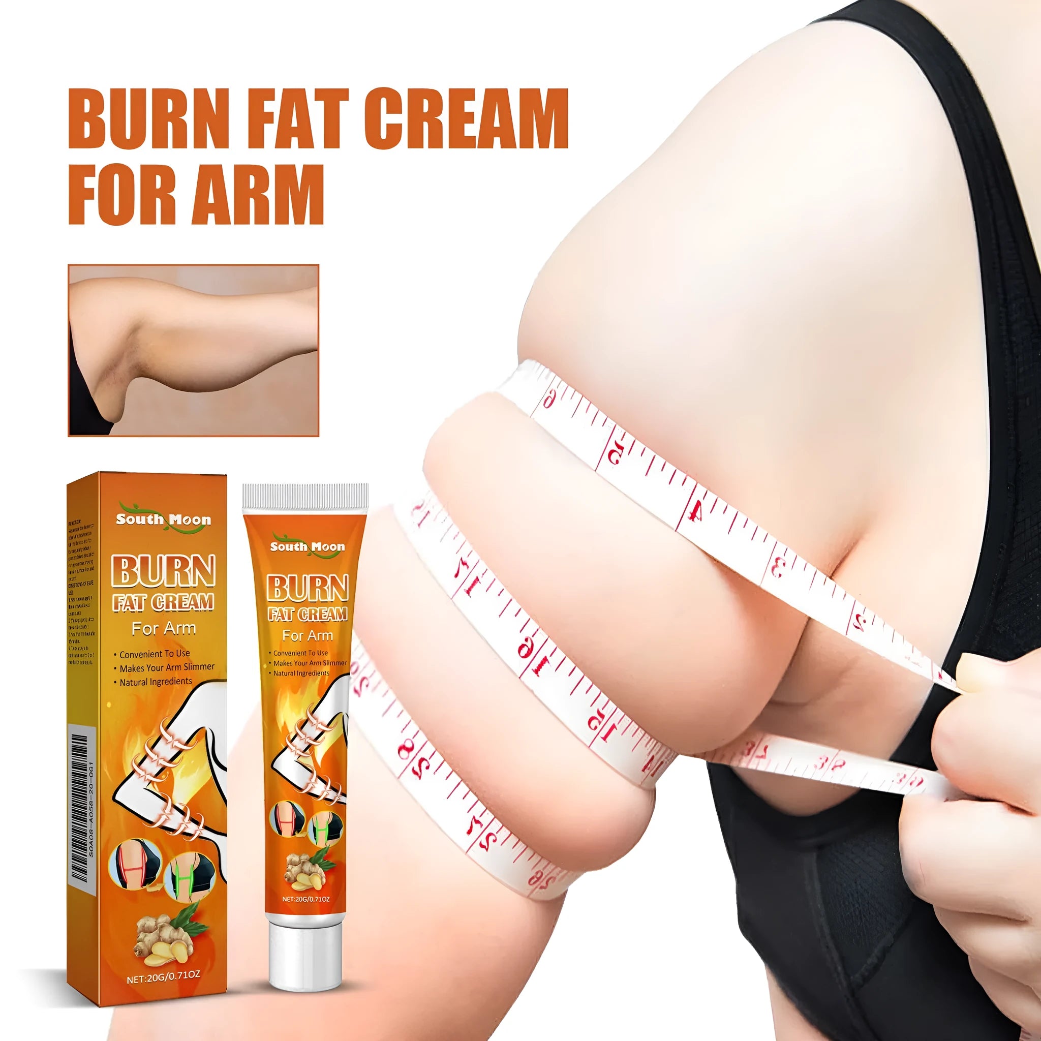 20g body care cream tube for arm firming massage with herbal extracts, 12.5 cm height
