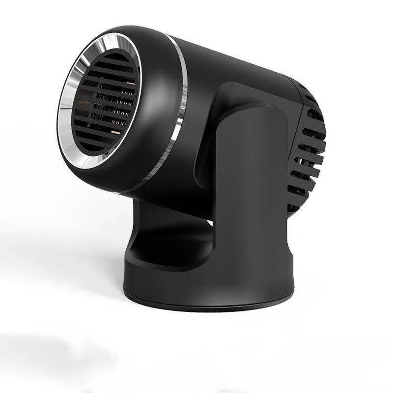 12V ABS car heater defroster with fan, black and white, 130W, 14x12x8cm