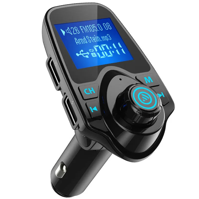 Black G7 car Bluetooth FM transmitter hands-free device with USB port and TF card slot