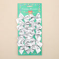 Polyester Christmas bow ornament measuring 5 cm in gold, red, red gold, and silver colours