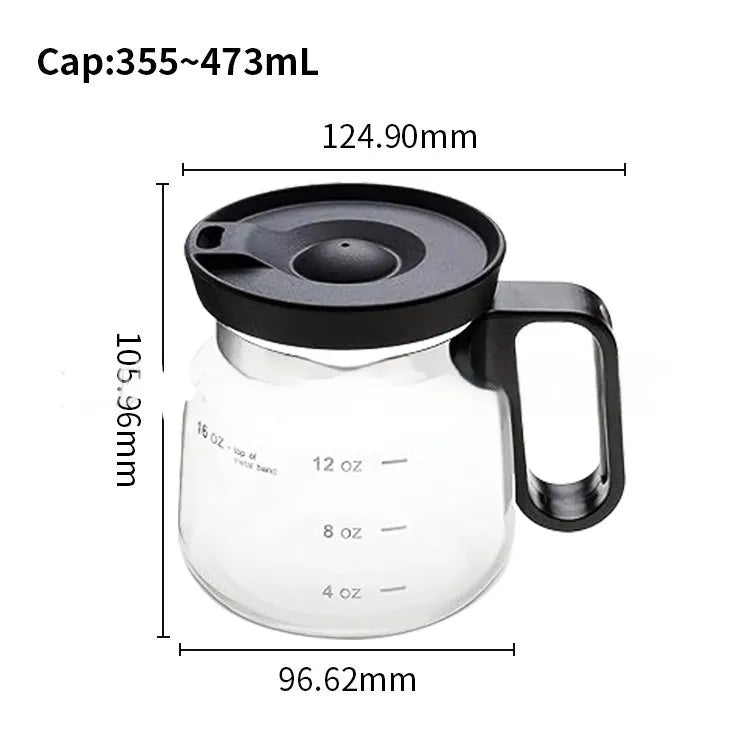 Transparent borosilicate glass coffee maker with silicone cover, modern simple design