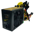 Black server power supply unit with multiple cable connectors including twelve 6+2 pin graphics card interfaces