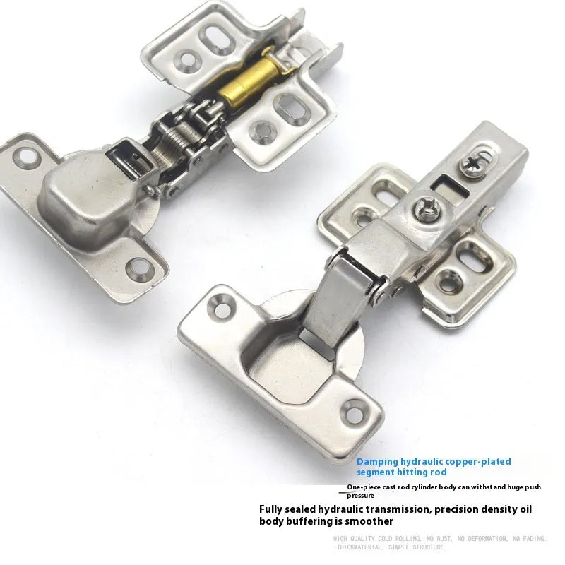 Cold rolled steel hydraulic damping hinge with nickel plating for cabinets and wardrobes