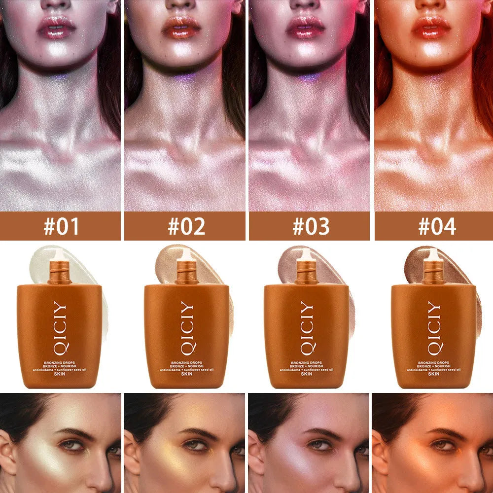 30ml bottle of face and body highlight contour liquid for brightening and shaping.