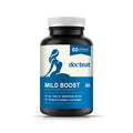 Bottle of 60 dietary supplement capsules with probiotic blend, turmeric, and moringa.