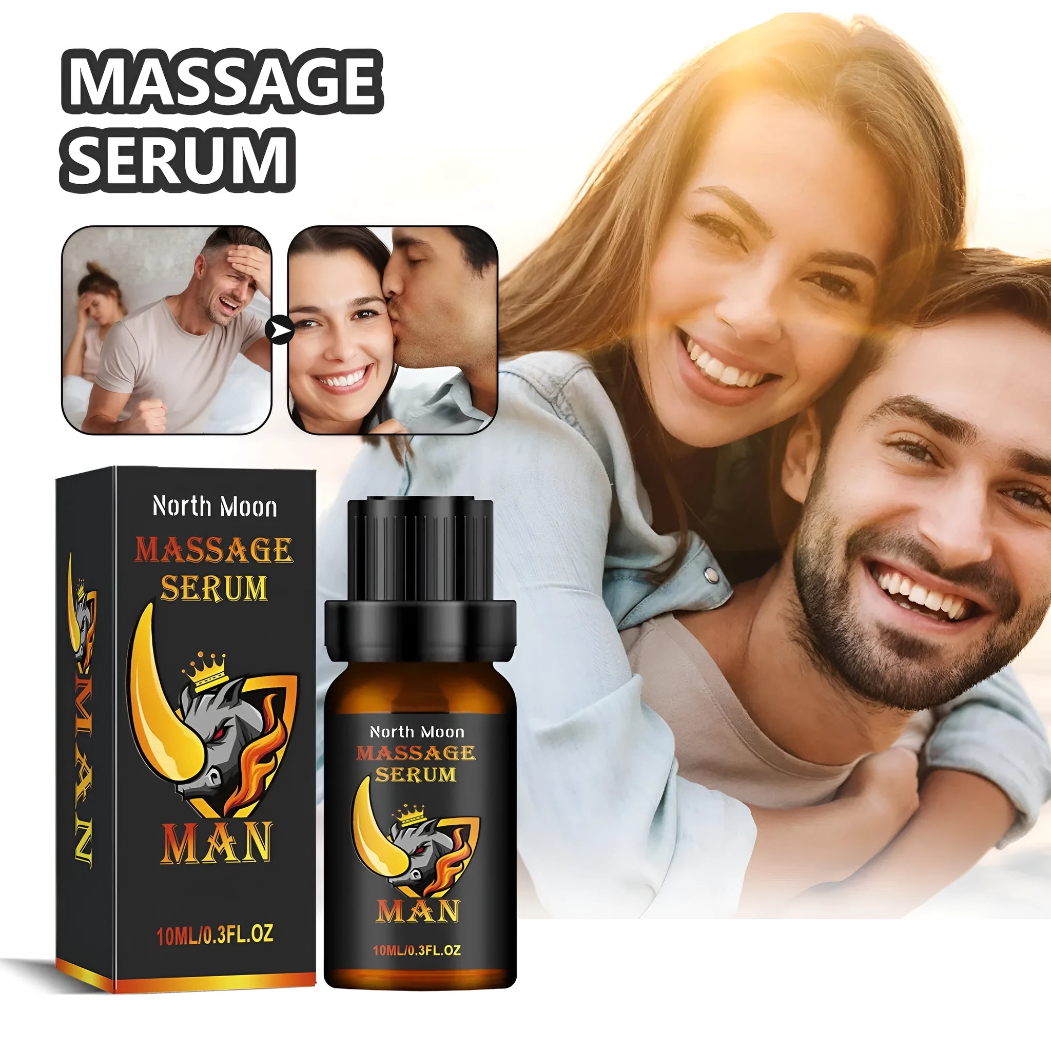 10ml men's body care essential oil bottle for external massage with endurance vitality properties