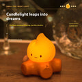 Silicone small fire pile cartoon night light with ABS shade showing yellow illumination