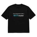 Men's black short sleeve t-shirt with 3D digital printed cartoon pattern, loose fit Asian sizes