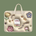 Inflatable laptop bag in PU leather with travel straps and colourful design options