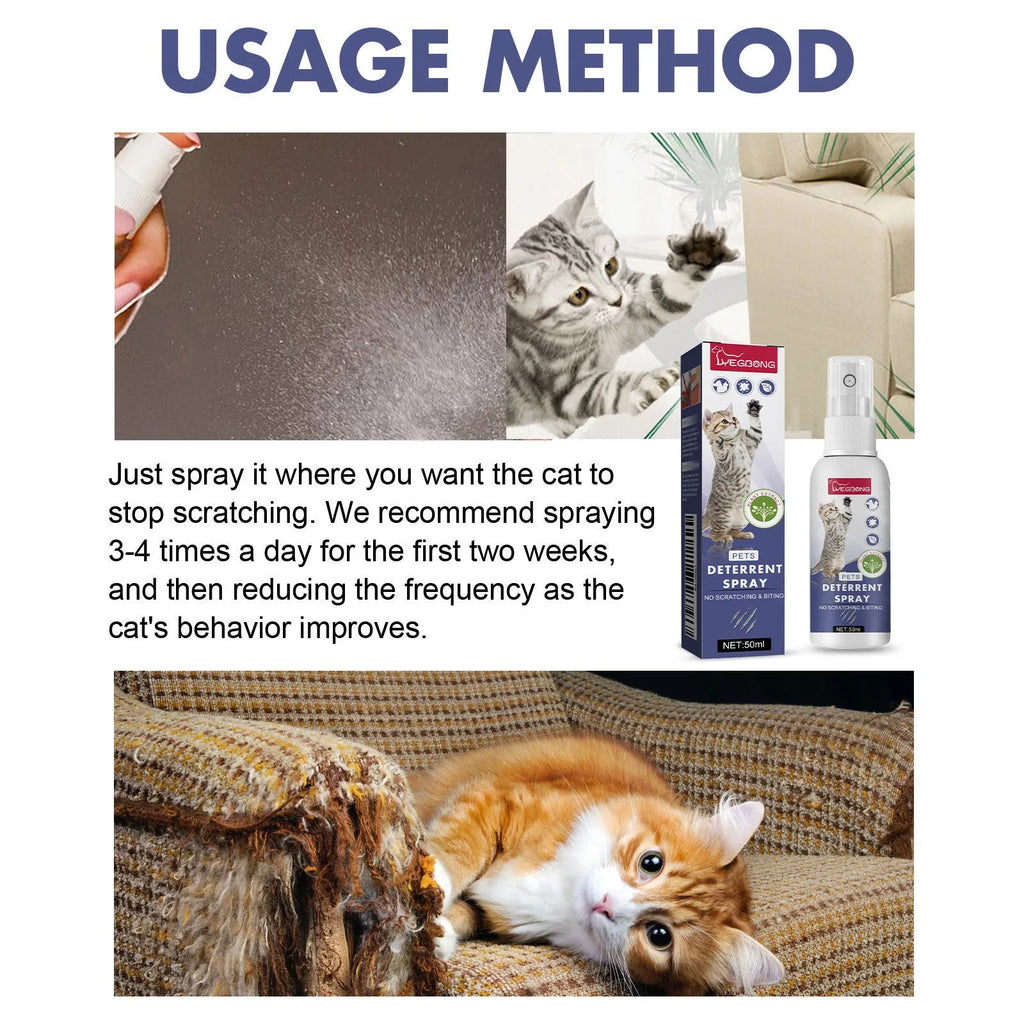 Boxed pet anti-scratch spray 50ml for dogs and cats