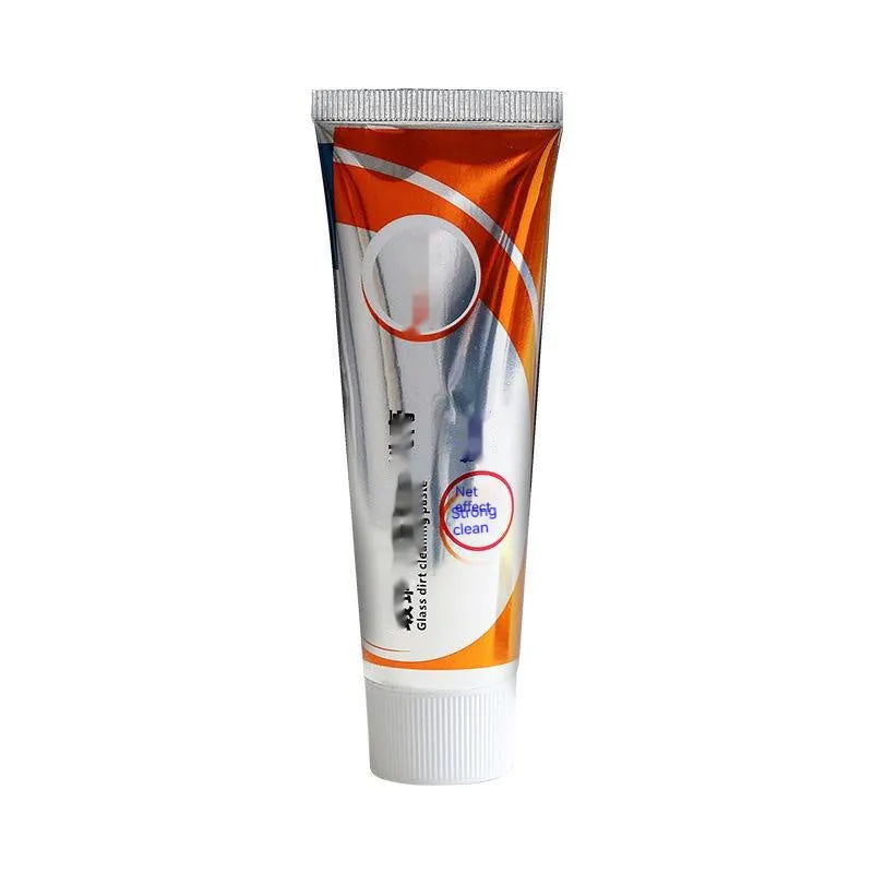 Car windscreen cleaning agent paste in white 65ml packaging with sponge mop applicator