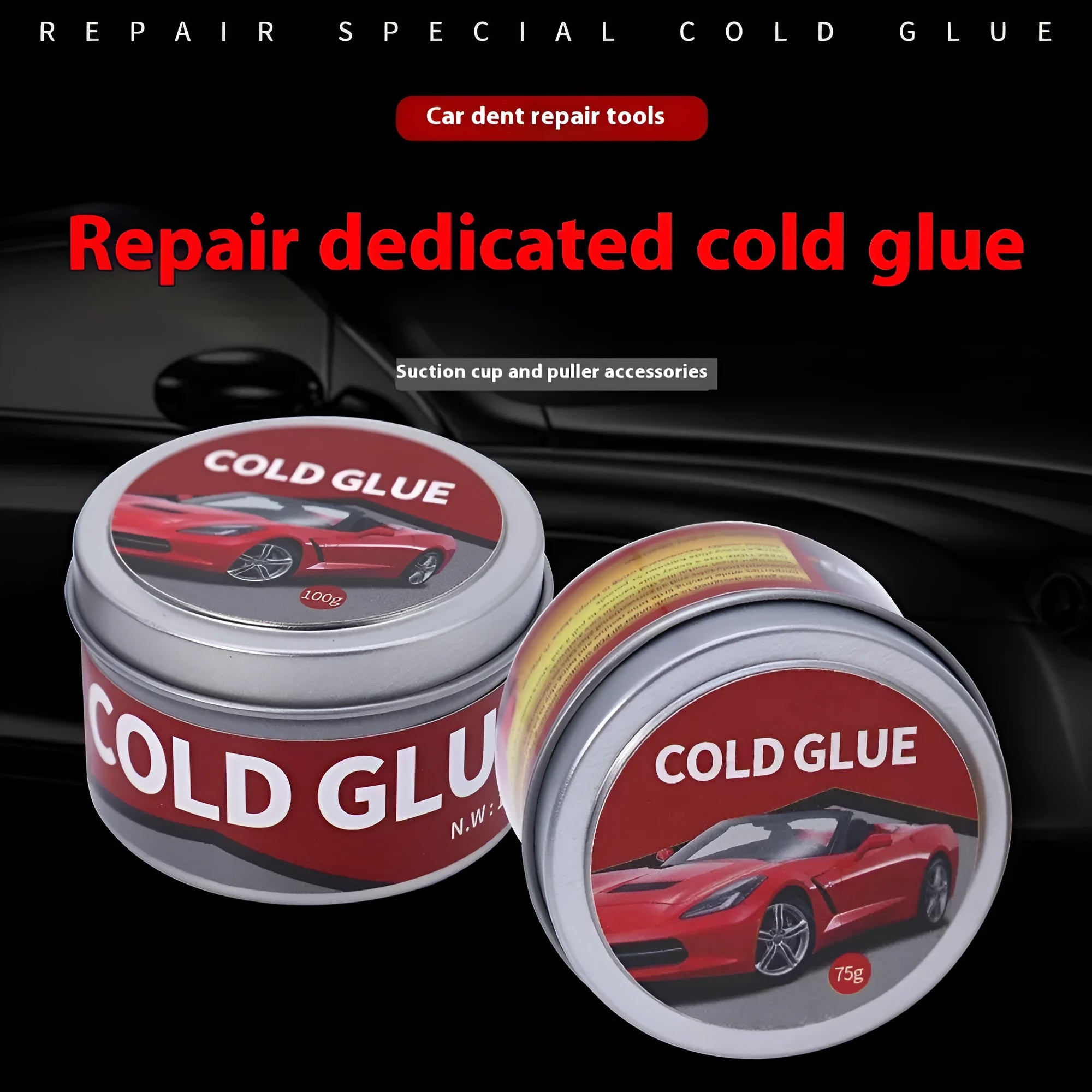 Automobile cold glue tube for car depression repair in 100g or 75g size