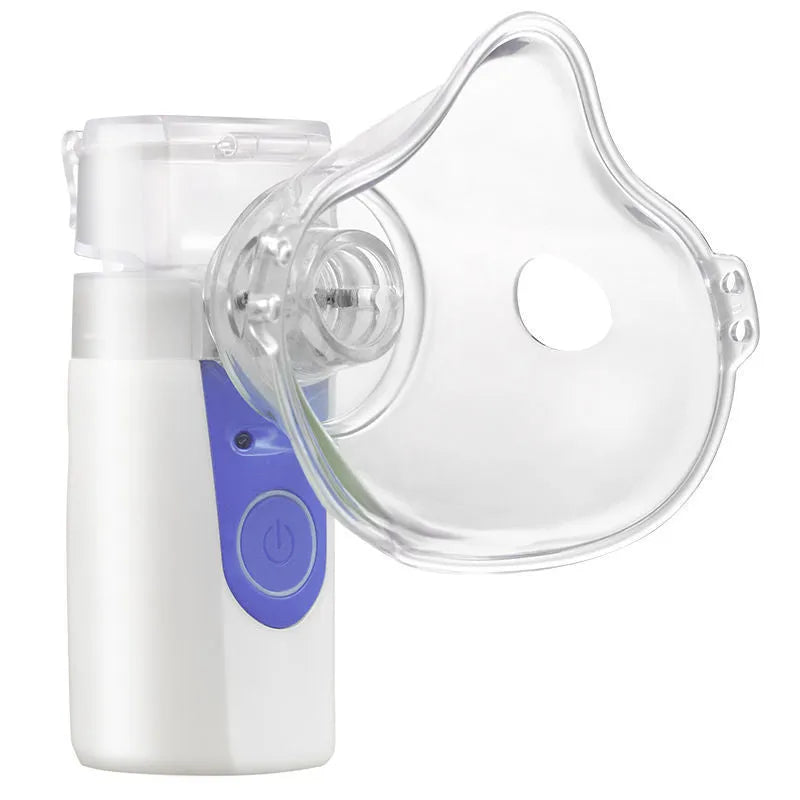 Columnar-shaped plastic handheld nebuliser spray machine with USB connection cable