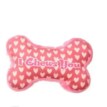 Plush pet dental toy for dogs in four colour options with bite-resistant PP construction